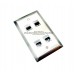 Placa Tapa 4 Jack RJ45 Cat6 crimpado, en Acero Inoxidable Grado Alimenticio